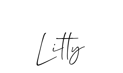 Create a beautiful signature design for name Litty. With this signature (Allison_Script) fonts, you can make a handwritten signature for free. Litty signature style 2 images and pictures png