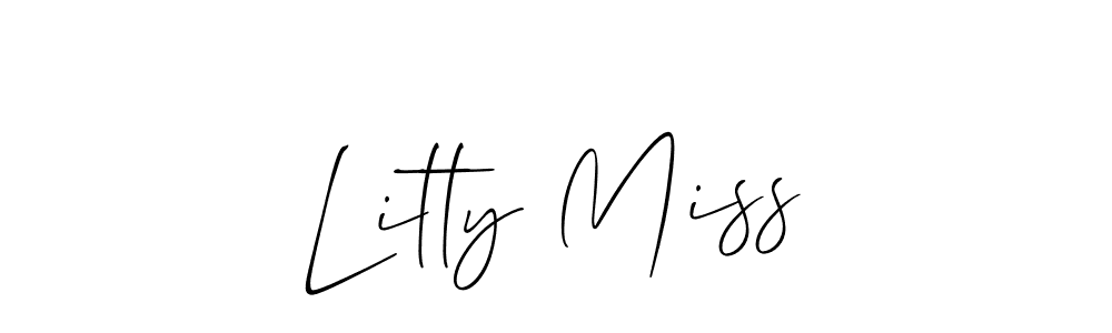 Make a beautiful signature design for name Litty Miss. With this signature (Allison_Script) style, you can create a handwritten signature for free. Litty Miss signature style 2 images and pictures png