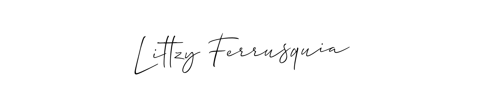 Also we have Littzy Ferrusquia name is the best signature style. Create professional handwritten signature collection using Allison_Script autograph style. Littzy Ferrusquia signature style 2 images and pictures png