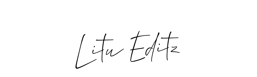 This is the best signature style for the Litu Editz name. Also you like these signature font (Allison_Script). Mix name signature. Litu Editz signature style 2 images and pictures png