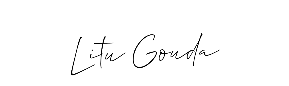 Use a signature maker to create a handwritten signature online. With this signature software, you can design (Allison_Script) your own signature for name Litu Gouda. Litu Gouda signature style 2 images and pictures png