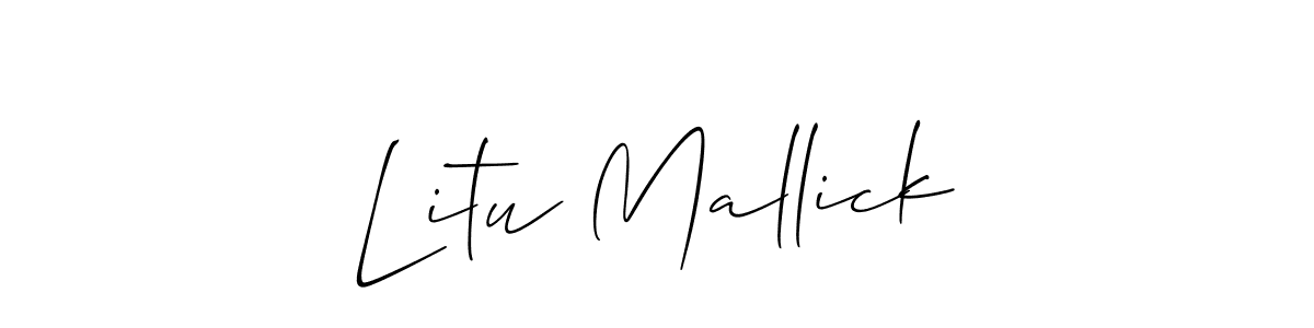 if you are searching for the best signature style for your name Litu Mallick. so please give up your signature search. here we have designed multiple signature styles  using Allison_Script. Litu Mallick signature style 2 images and pictures png