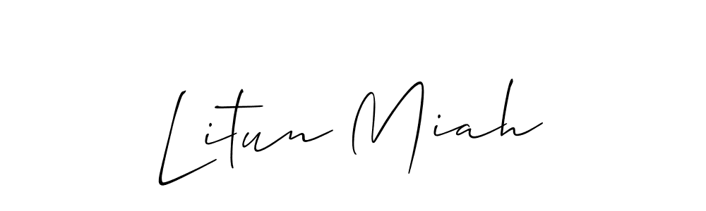 Design your own signature with our free online signature maker. With this signature software, you can create a handwritten (Allison_Script) signature for name Litun Miah. Litun Miah signature style 2 images and pictures png