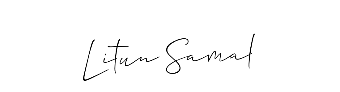 Design your own signature with our free online signature maker. With this signature software, you can create a handwritten (Allison_Script) signature for name Litun Samal. Litun Samal signature style 2 images and pictures png