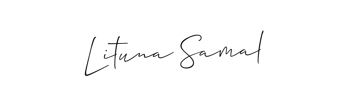 Also we have Lituna Samal name is the best signature style. Create professional handwritten signature collection using Allison_Script autograph style. Lituna Samal signature style 2 images and pictures png