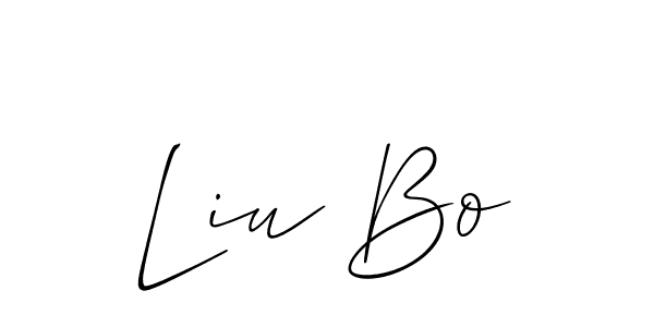 How to Draw Liu Bo signature style? Allison_Script is a latest design signature styles for name Liu Bo. Liu Bo signature style 2 images and pictures png