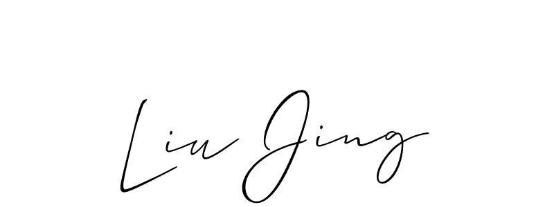 Best and Professional Signature Style for Liu Jing. Allison_Script Best Signature Style Collection. Liu Jing signature style 2 images and pictures png