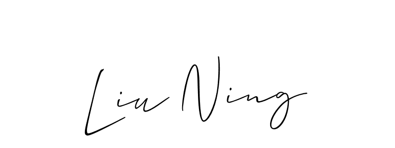 Use a signature maker to create a handwritten signature online. With this signature software, you can design (Allison_Script) your own signature for name Liu Ning. Liu Ning signature style 2 images and pictures png