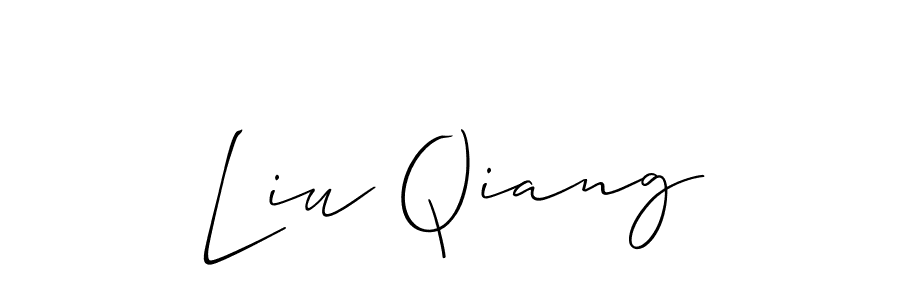 The best way (Allison_Script) to make a short signature is to pick only two or three words in your name. The name Liu Qiang include a total of six letters. For converting this name. Liu Qiang signature style 2 images and pictures png