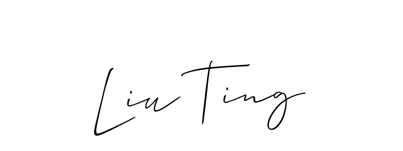 Liu Ting stylish signature style. Best Handwritten Sign (Allison_Script) for my name. Handwritten Signature Collection Ideas for my name Liu Ting. Liu Ting signature style 2 images and pictures png