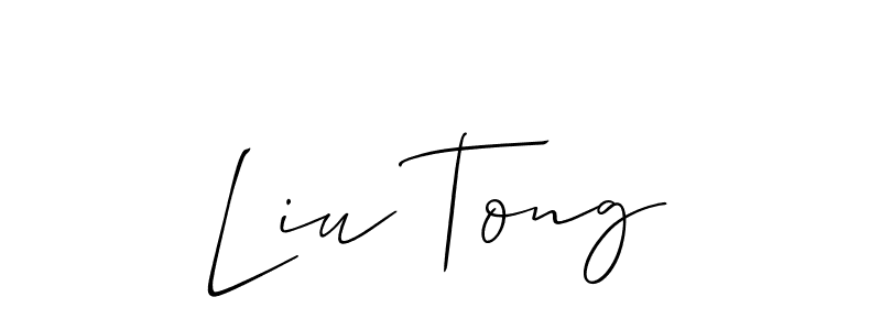 Also You can easily find your signature by using the search form. We will create Liu Tong name handwritten signature images for you free of cost using Allison_Script sign style. Liu Tong signature style 2 images and pictures png