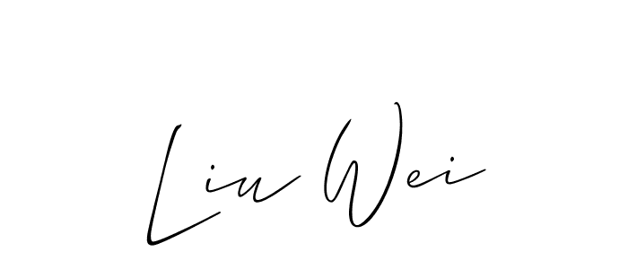 Allison_Script is a professional signature style that is perfect for those who want to add a touch of class to their signature. It is also a great choice for those who want to make their signature more unique. Get Liu Wei name to fancy signature for free. Liu Wei signature style 2 images and pictures png