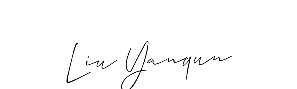 Best and Professional Signature Style for Liu Yanqun. Allison_Script Best Signature Style Collection. Liu Yanqun signature style 2 images and pictures png