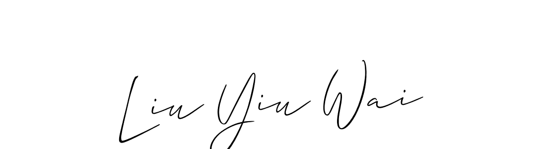 Design your own signature with our free online signature maker. With this signature software, you can create a handwritten (Allison_Script) signature for name Liu Yiu Wai. Liu Yiu Wai signature style 2 images and pictures png