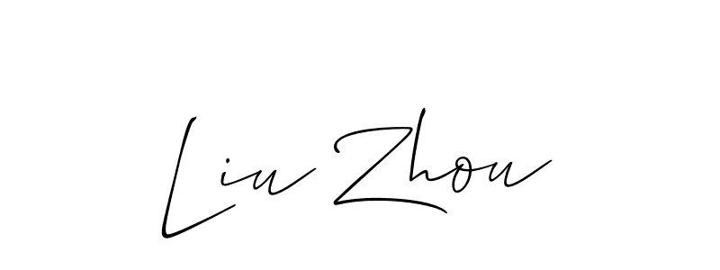 Use a signature maker to create a handwritten signature online. With this signature software, you can design (Allison_Script) your own signature for name Liu Zhou. Liu Zhou signature style 2 images and pictures png