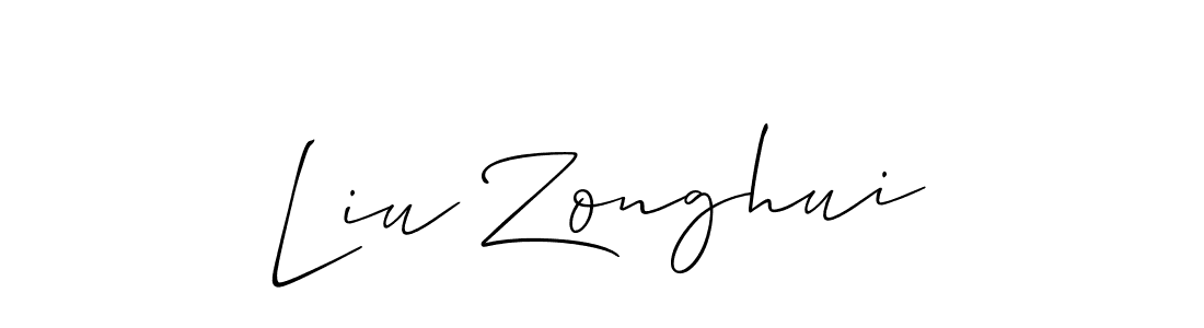 Make a beautiful signature design for name Liu Zonghui. Use this online signature maker to create a handwritten signature for free. Liu Zonghui signature style 2 images and pictures png