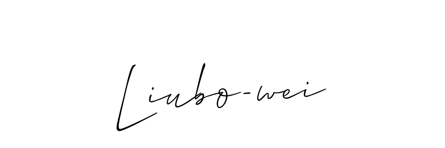 Create a beautiful signature design for name Liubo-wei. With this signature (Allison_Script) fonts, you can make a handwritten signature for free. Liubo-wei signature style 2 images and pictures png