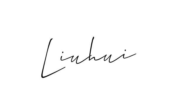 Liuhui stylish signature style. Best Handwritten Sign (Allison_Script) for my name. Handwritten Signature Collection Ideas for my name Liuhui. Liuhui signature style 2 images and pictures png