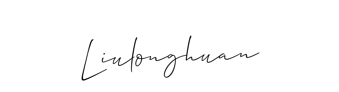 Allison_Script is a professional signature style that is perfect for those who want to add a touch of class to their signature. It is also a great choice for those who want to make their signature more unique. Get Liulonghuan name to fancy signature for free. Liulonghuan signature style 2 images and pictures png