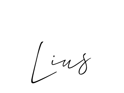 How to make Lius signature? Allison_Script is a professional autograph style. Create handwritten signature for Lius name. Lius signature style 2 images and pictures png