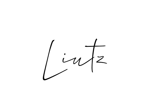 Make a beautiful signature design for name Liutz. With this signature (Allison_Script) style, you can create a handwritten signature for free. Liutz signature style 2 images and pictures png