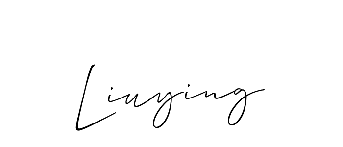 It looks lik you need a new signature style for name Liuying. Design unique handwritten (Allison_Script) signature with our free signature maker in just a few clicks. Liuying signature style 2 images and pictures png