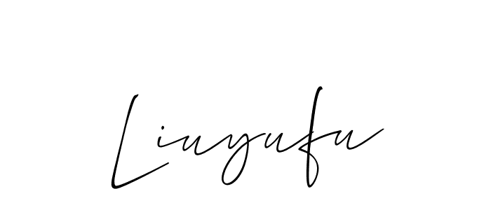 Use a signature maker to create a handwritten signature online. With this signature software, you can design (Allison_Script) your own signature for name Liuyufu. Liuyufu signature style 2 images and pictures png