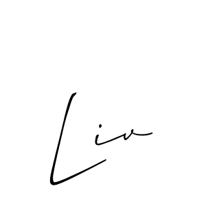 Liv stylish signature style. Best Handwritten Sign (Allison_Script) for my name. Handwritten Signature Collection Ideas for my name Liv. Liv signature style 2 images and pictures png