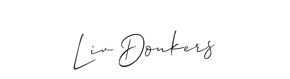 Design your own signature with our free online signature maker. With this signature software, you can create a handwritten (Allison_Script) signature for name Liv Donkers. Liv Donkers signature style 2 images and pictures png