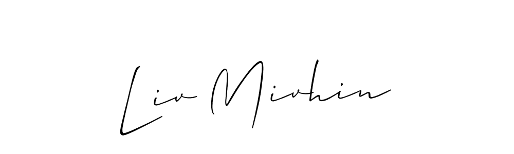 Also we have Liv Mivhin name is the best signature style. Create professional handwritten signature collection using Allison_Script autograph style. Liv Mivhin signature style 2 images and pictures png