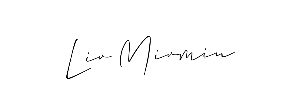 Similarly Allison_Script is the best handwritten signature design. Signature creator online .You can use it as an online autograph creator for name Liv Mivmin. Liv Mivmin signature style 2 images and pictures png
