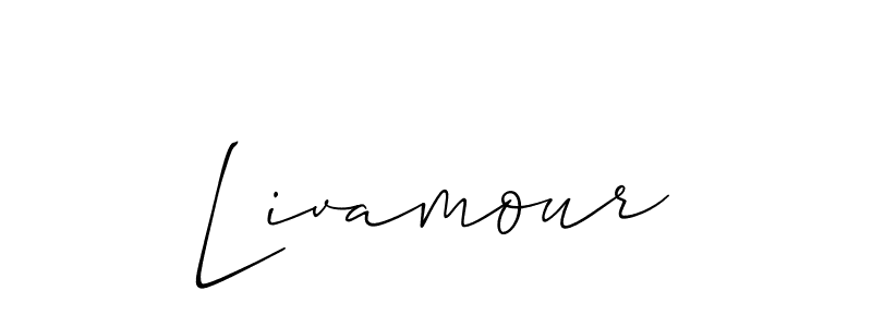 It looks lik you need a new signature style for name Livamour. Design unique handwritten (Allison_Script) signature with our free signature maker in just a few clicks. Livamour signature style 2 images and pictures png