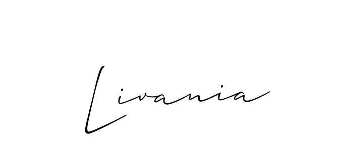 Make a beautiful signature design for name Livania. With this signature (Allison_Script) style, you can create a handwritten signature for free. Livania signature style 2 images and pictures png