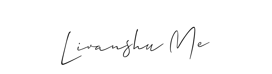 Similarly Allison_Script is the best handwritten signature design. Signature creator online .You can use it as an online autograph creator for name Livanshu Me. Livanshu Me signature style 2 images and pictures png