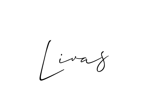 How to Draw Livas signature style? Allison_Script is a latest design signature styles for name Livas. Livas signature style 2 images and pictures png