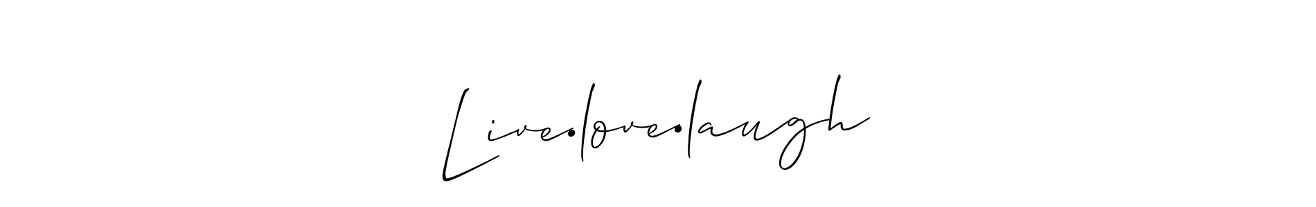 Allison_Script is a professional signature style that is perfect for those who want to add a touch of class to their signature. It is also a great choice for those who want to make their signature more unique. Get Live•love•laugh name to fancy signature for free. Live•love•laugh signature style 2 images and pictures png