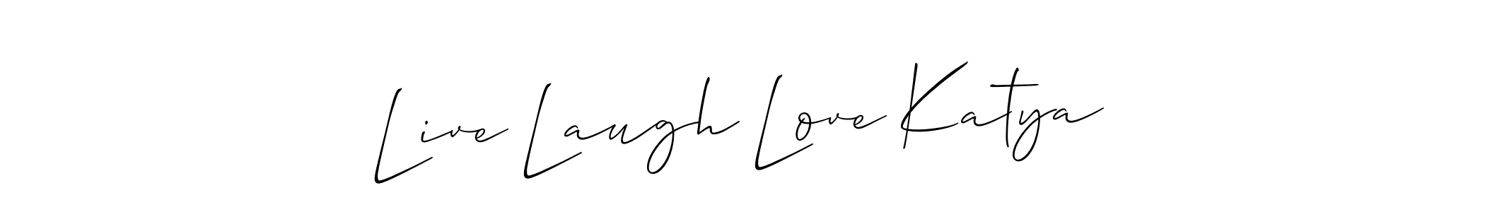 The best way (Allison_Script) to make a short signature is to pick only two or three words in your name. The name Live Laugh Love Katya include a total of six letters. For converting this name. Live Laugh Love Katya signature style 2 images and pictures png