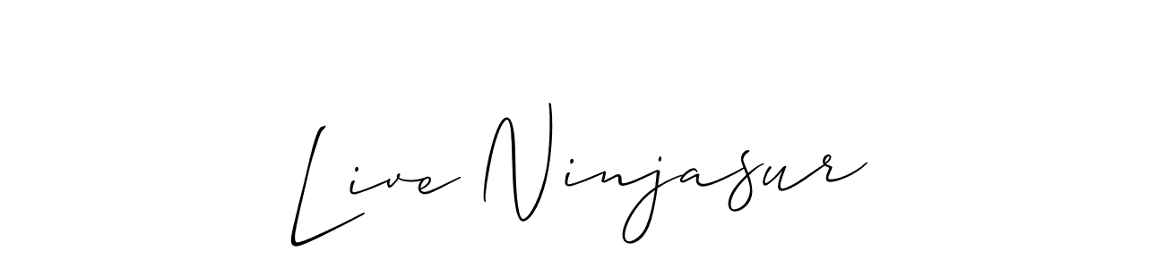 The best way (Allison_Script) to make a short signature is to pick only two or three words in your name. The name Live Ninjasur include a total of six letters. For converting this name. Live Ninjasur signature style 2 images and pictures png