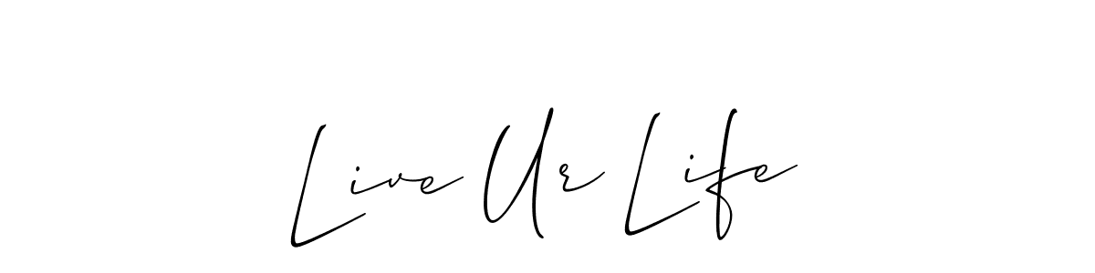 You should practise on your own different ways (Allison_Script) to write your name (Live Ur Life) in signature. don't let someone else do it for you. Live Ur Life signature style 2 images and pictures png
