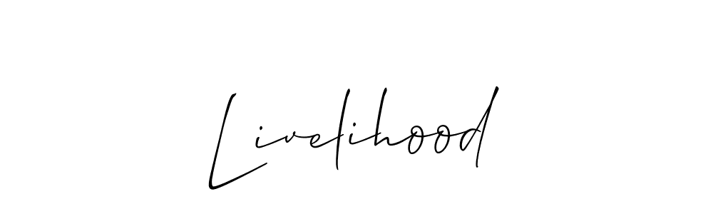 How to Draw Livelihood signature style? Allison_Script is a latest design signature styles for name Livelihood. Livelihood signature style 2 images and pictures png