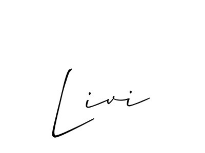 The best way (Allison_Script) to make a short signature is to pick only two or three words in your name. The name Livi include a total of six letters. For converting this name. Livi signature style 2 images and pictures png