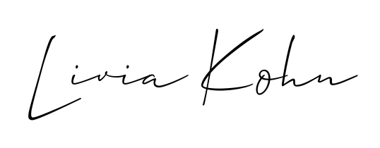 Personalize your online presence with Livia Kohn signature rendered in elegant Allison_Script font. Great for website footers and blogs. Livia Kohn signature style 2 images and pictures png
