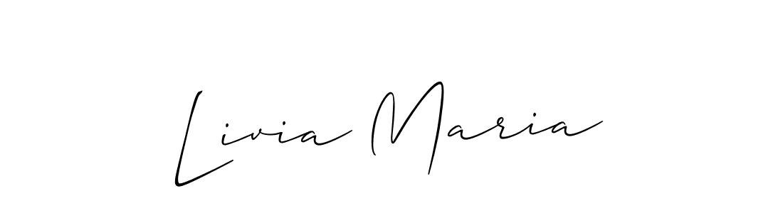 Also You can easily find your signature by using the search form. We will create Livia Maria name handwritten signature images for you free of cost using Allison_Script sign style. Livia Maria signature style 2 images and pictures png