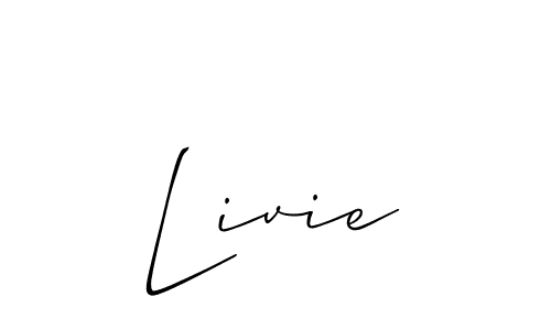 You should practise on your own different ways (Allison_Script) to write your name (Livie) in signature. don't let someone else do it for you. Livie signature style 2 images and pictures png