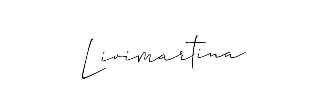 Use a signature maker to create a handwritten signature online. With this signature software, you can design (Allison_Script) your own signature for name Livimartina. Livimartina signature style 2 images and pictures png