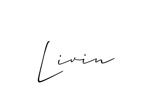 Make a beautiful signature design for name Livin. Use this online signature maker to create a handwritten signature for free. Livin signature style 2 images and pictures png