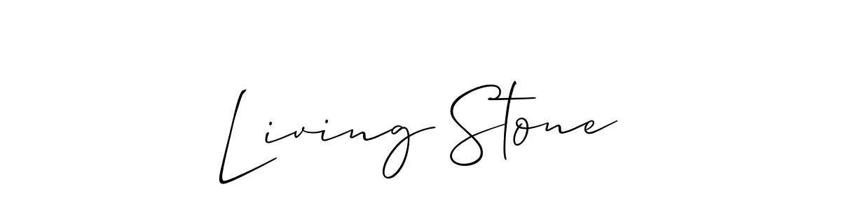 How to make Living Stone signature? Allison_Script is a professional autograph style. Create handwritten signature for Living Stone name. Living Stone signature style 2 images and pictures png