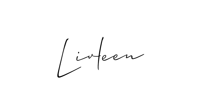 Best and Professional Signature Style for Livleen. Allison_Script Best Signature Style Collection. Livleen signature style 2 images and pictures png