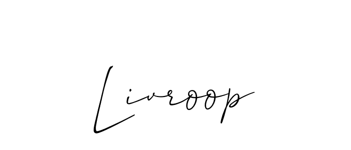 Best and Professional Signature Style for Livroop. Allison_Script Best Signature Style Collection. Livroop signature style 2 images and pictures png