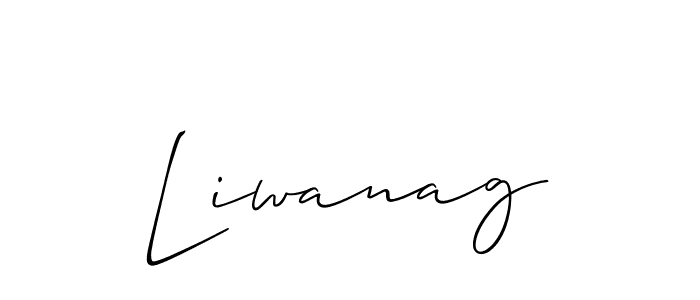 Make a beautiful signature design for name Liwanag. With this signature (Allison_Script) style, you can create a handwritten signature for free. Liwanag signature style 2 images and pictures png